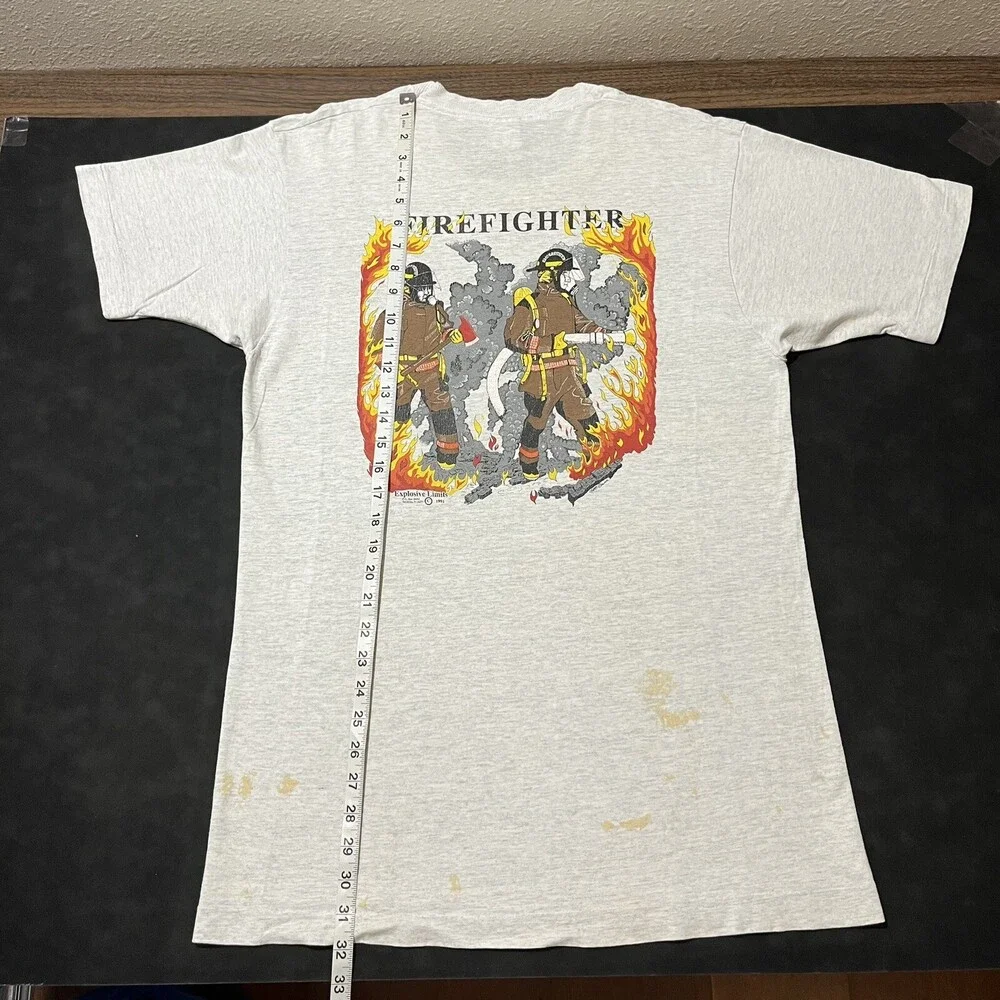 Firefighter Shirt Vintage NYFD 80s 90s NYPD Thrash Firemen American New York